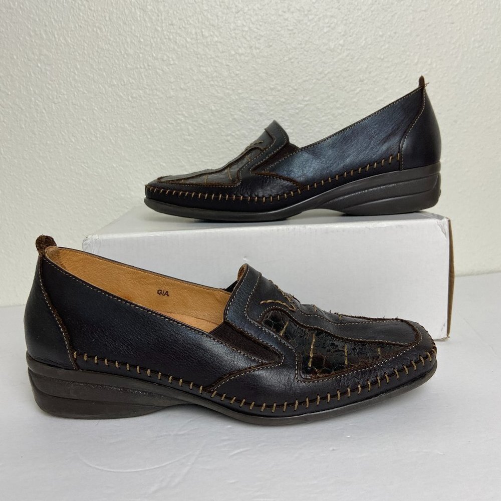 Spring Step Brown Leather Loafers Shoes EU 39/ US 8.5